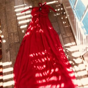 Lulus NWT red criss cross dress